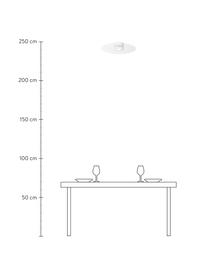 Dimmbare LED-Deckenleuchte Anemone, Lampenschirm: Methacrylat, Baldachin: Metall, beschichtet, Weiß, Ø 45 x H 7 cm