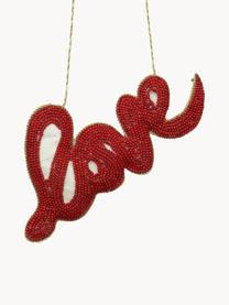 Kerstboomhanger Love B 16 cm, Rood, goudkleurig, B 16 x H 8 cm