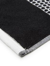 Puntíkovaný ručník Grid, různé velikosti, Černá, bílá, Osuška, Š 70 cm, D 140 cm
