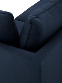 XXL-Ecksofa Tribeca in Dunkelblau, Bezug: 100% Polyester Der hochwe, Gestell: Massives Buchenholz, Webstoff Dunkelblau, B 405 x T 228 cm