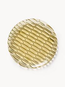 Snídaňové talíře se strukturálním vzorem Jellies, 4 ks, Umělá hmota, Světle žlutá, Ø 22 cm