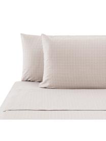 Set lenzuola in cotone Grady, Tessuto: Renforcé Renforcé è reali, Beige, bianco, 290 x 240 cm + 2 federe + 1 lenzuolo con angoli