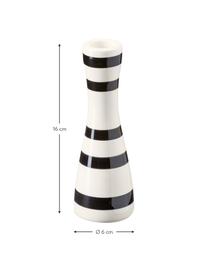 Candelabro Omaggio, Ceramica, Nero, bianco, Ø 6 x Alt. 16 cm