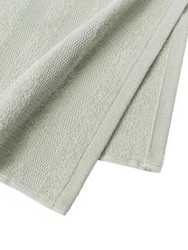 Set asciugamani in cotone Camila 4 pz, 100% cotone
Qualità leggera, 400 g/m²

Il materiale utilizzato in questo prodotto è testato per le sostanze nocive e certificato secondo lo STANDARD 100 by OEKO-TEX®, 3883CIT, CITEVE, Verde salvia, Set in varie misure