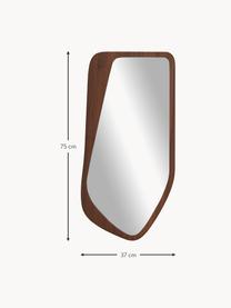 Specchio da parete May, Cornice: effetto legno, Retro: pannello di fibra a media, Superficie dello specchio: lastra di vetro, Legno scuro, marrone, Larg. 37 x Alt. 75 cm