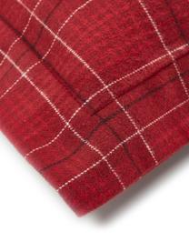 Flanell-Kissenbezug Checked in Rot, kariert, Webart: Flanell Flanell ist ein k, Rot, Weiß, Schwarz, 40 x 80 cm