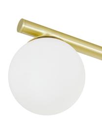 Deckenleuchte Ciara aus Opalglas, Baldachin: Metall, vermessingt, Weiß, Goldfarben, B 69 x H 16 cm
