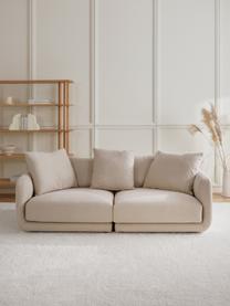 Modulares Sofa Jasmin (3-Sitzer) in Beige, Bezug: 85% Polyester, 15% Nylon , Gestell: Massives Fichtenholz FSC-, Füße: Kunststoff, Webstoff Beige, B 208 x H 84 cm