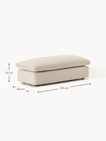 Pouf XL Felix, Tissu beige clair, larg. 140 x prof. 60 cm