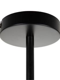 Lampada da soffitto in vetro opale Spheric, Baldacchino: metallo rivestito, Paralume: vetro opale, Nero, Larg. 58 x Alt. 53 cm