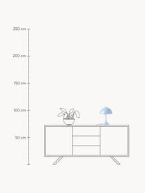 Lámpara de mesa LED regulable con temporizador Panthella, Al 34 cm, Estructura: aluminio recubierto, Cable: plástico, Acero azul claro, Ø 25 x Al 34 cm