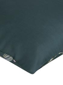 Poszewka na poduszkę z satyny bawełnianej Flori, 2 szt., Przód: zielony, kremowobiały
 tył: zielony, S 40 x D 80 cm
