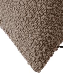 Bouclé kussenhoes Coda in taupe, 97% polyester, 3% acryl, Taupe, B 50 x L 50 cm