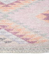 Passatoia Kilim etnica Ana, 80% poliestere 20% cotone, Rosa, multicolore, Larg. 75 x Lung. 230 cm