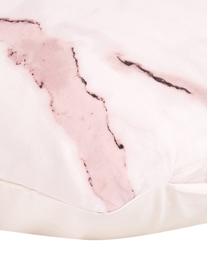 Funda de almohada de percal Malin, Estampado mármol rosa claro, An 50 x L 70 cm
