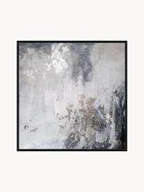 Ingelijste canvasdoek Speculation, Lijst: hout, Grijstinten, B 103 x H 103 cm