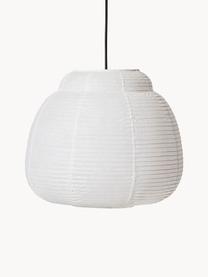 Lámpara de techo de papel de arroz Paper, Pantalla: papel de arroz, Cable: cubierto en tela, Blanco, Ø 40 x Al 35 cm