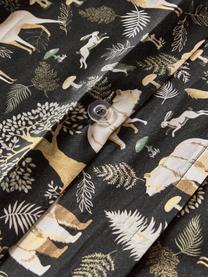 Poszewka na poduszkę z perkalu Lamia, Ciemny szary, S 70 x D 80 cm