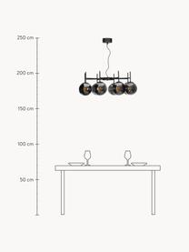 Suspension de verre Boyle, Noir, Ø 83 x haut. 32 cm