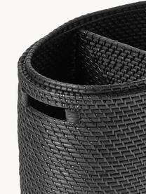 Cesto portabiancheria con coperchio Lurdes, Rattan, Nero, Larg. 55 x Prof. 35 cm