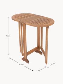 Table de balcon en bois d'acacia pliable Wings, Bois d'acacia, certifié FSC®, Bois d'acacia, larg. 80 x prof. 45 cm