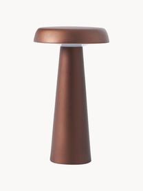 Zewnętrzna lampa stołowa LED z funkcją przyciemniania Arcello, Metal anodowany, Ciemny brązowy, Ø 14 x W 25 cm