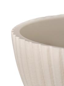 Decoratieve schaal Rib van metaal in beige, Ø 23 cm, Gecoat aluminium, Beige, Ø 23 x H 14 cm