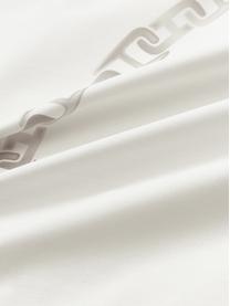 Funda nórdica de percal Ciana, Blanco crema, Cama 90 cm (155 x 220 cm)