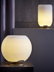 Lampa stołowa LED z funkcją przyciemniania i głośnikiem Bluetooth Atmos, Biały, odcienie złotego, Ø 22 x 37 cm