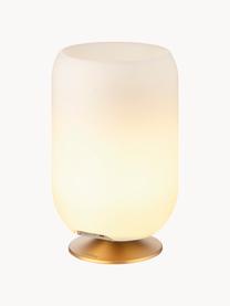 Lampa stołowa LED z funkcją przyciemniania i głośnikiem Bluetooth Atmos, Biały, odcienie złotego, Ø 22 x 37 cm