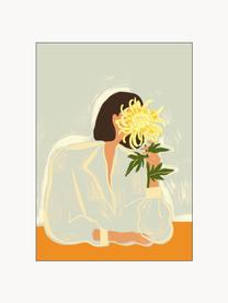 Poster The Crysanthemum, Papier

Dieses Produkt wird aus nachhaltig gewonnenem, FSC®-zertifiziertem Holz gefertigt., Salbeigrün, Orange, B 30 x H 40 cm