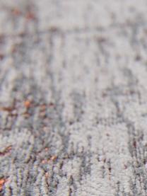 Tappeto di design a pelo corto Griff, Retro: misto cotone, rivestito i, Marrone scuro, grigio, Larg. 140 x Lung. 200 cm (taglia S)