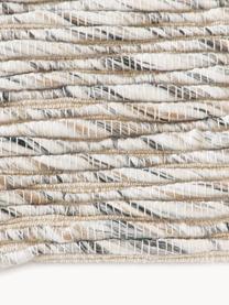 Flachgewebter Teppich Bunko mit Fransen, 86 % recyceltes Polyester, 14 % Baumwolle, Beige, meliert, B 80 x L 150 cm (Grösse XS)