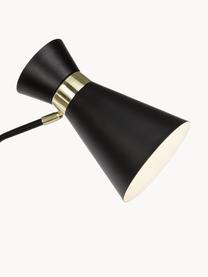 Retro lampa na čítanie Grazia, Čierna, odtiene zlatej, V 144 cm