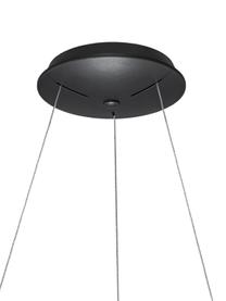 Dimmbare LED-Pendelleuchte Rando in Schwarz, Lampenschirm: Aluminium, beschichtet, Baldachin: Aluminium, beschichtet, Schwarz, Ø 38 x H 6 cm