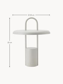 Lampe à poser LED d'extérieur avec port USB Pier, intensité variable, Blanc cassé, Ø 20 x haut. 25 cm