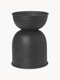 Cache-pot Hourglass, haut. 30 cm, Fer, enduit, Noir, mat, Ø 21 x haut. 30 cm