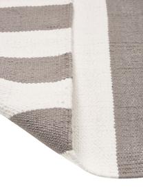 Ręcznie tkany dywan z bawełny Blocker, 100% bawełna, Kremowobiały/jasny szary, S 160 x D 230 cm (Rozmiar M)