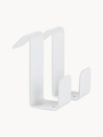 Gancio in acciaio Flex 2 pz, Acciaio rivestito, Bianco, Larg. 5 x Alt. 6 cm