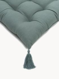 Cuscino sedia con nappe Ava, Rivestimento: 100% cotone, Verde, Larg. 40 x Lung. 40 cm