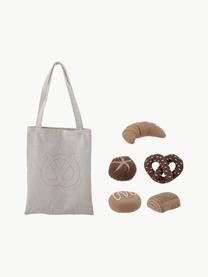 Set fiocattoli con borsa Snorre 7 pz, Rivestimento: 80% lino, 10% cotone, 10%, Marrone scuro, beige, bianco latte, Set in varie misure