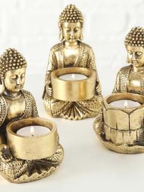Komplet świeczników na tealighty Jarven, 3 elem., Poliresing, Odcienie złotego, S 8 x W 14 cm