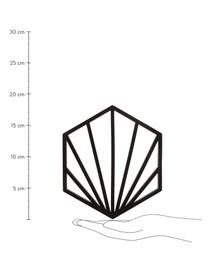 Podstawka pod gorące naczynia z silikonu Shell, 2 szt., Silikon, Czarny, S 16 x W 1 cm