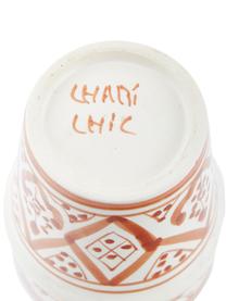 Mug céramique marocaine artisanale Beldi, Céramique, Orange, couleur crème, or, Ø 8 x haut. 11 cm, 300 ml