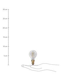 E14 Leuchtmittel, 120lm, warmweiß, 2 Stück, Leuchtmittelschirm: Glas, Leuchtmittelfassung: Aluminium, Transparent, Messingfarben, Ø 5 x H 8 cm