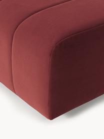 Samt-Mittelmodul Lena, Bezug: Samt (100 % Polyester) De, Gestell: Buchenholz, Spanplatte, H, Samt Weinrot, B 78 x T 106 cm