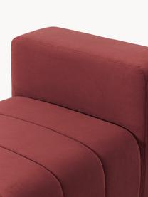 Samt-Mittelmodul Lena, Bezug: Samt (100 % Polyester) De, Gestell: Buchenholz, Spanplatte, H, Samt Weinrot, B 78 x T 106 cm