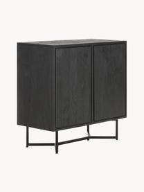 Sideboard Luca aus Massivholz, Korpus: Massives Mangoholz, lacki, Mangoholz schwarz lackiert, Schwarz, B 90 x H 83 cm
