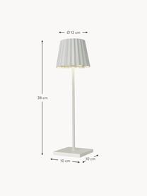 Lampada mobile da tavolo per esterni a LED  dimmerabile Trellia, Paralume: alluminio verniciato, Bianco, Ø 12 x Alt. 38 cm