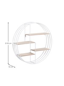 Étagère murale en métal blanche Darkenberg, Blanc, Ø 45 cm